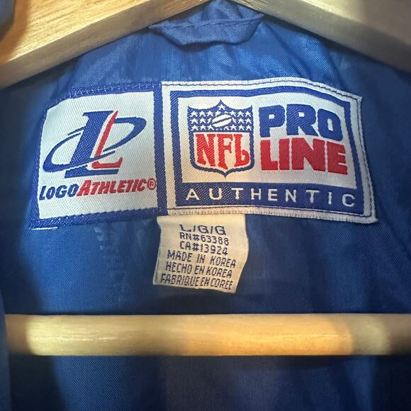 Vintage NFL Pro Line Indianapolis Colts x Logo Athletic Jacket SZ LARGE Blue - Picture 3 of 11